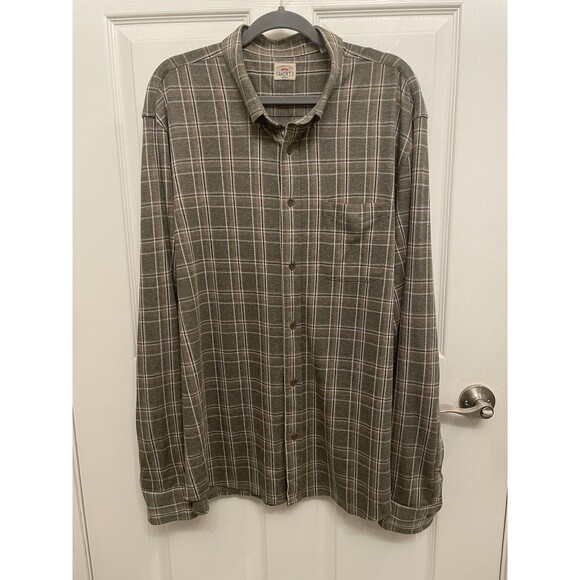 Faherty Coastline Knit Shirt Men XXL Pleasant Hill Plaid Button Up - Picture 2 of 8